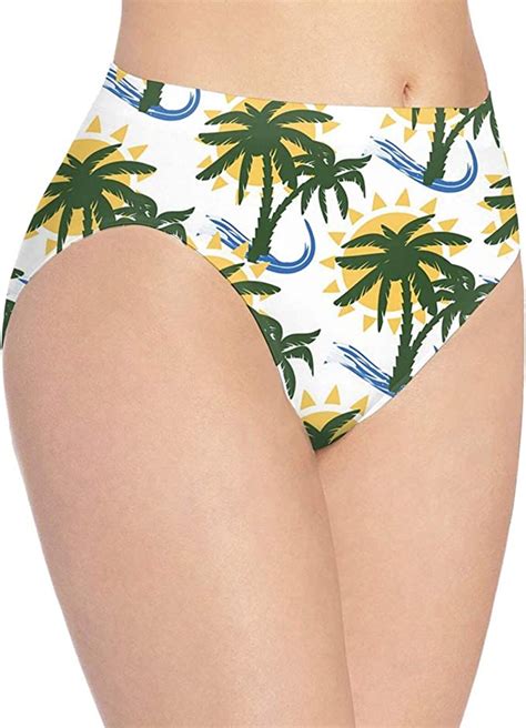 Coconut Tree Print Women S Boxer Briefs Breathable And Comfortable