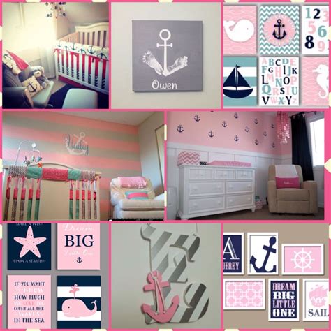 Anchor Nursery For A Girl Nautical Baby Room Baby Girl Nursery