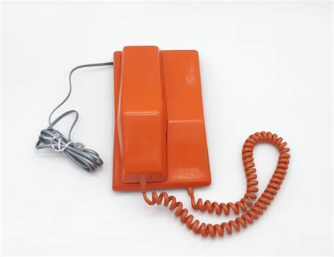 Vintage Orange Rotary Phone Contempra Qsqm 100ax Etsy In 2022