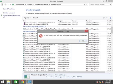 Unable To Uninstall Windows Updates Microsoft Community