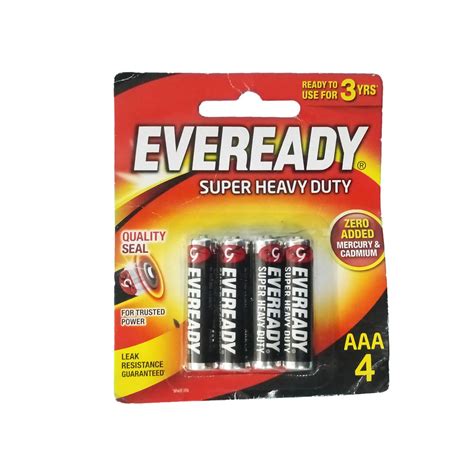 Eveready Battery Aaa Price Per Pack Of 4pc Sealed And Original Shopee
