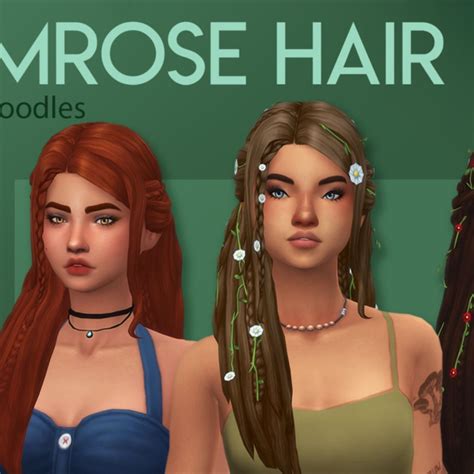 Primrose Hair Ts4 Maxis Match Cc Maxis Match Sims Hair Witch Hair