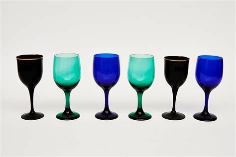 Assorted Coloured Glass Stemware Shapiro Auctioneers