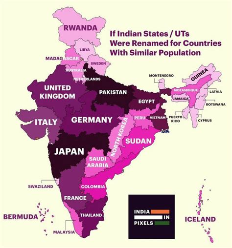 Countries With Population Similar To Indian States R Mapporn