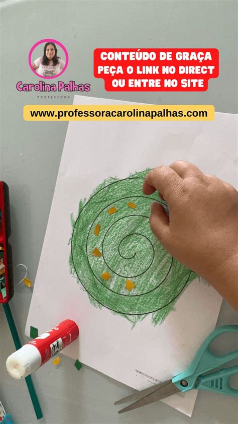 Atividade De Natal Rvore Em Espiral Professora Carolina Palhas