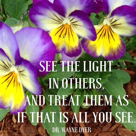 Inspirational Quote See The Light In Others And Treat Them As If That