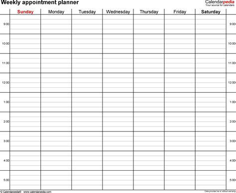 Free Weekly Planners for Microsoft Word - 20+ Templates