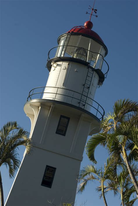 Free Stock Photo Of Close Up Of Diamond Head Lighthouse In Honolulu