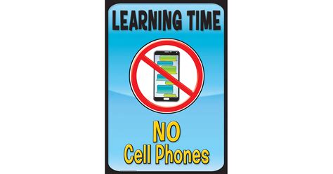 Learning Time No Cell Phones Positive Poster Tcr7411 Teacher