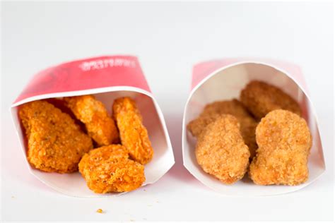 These chicken nuggets use real chicken breast meat so you know they will be a much higher quality than that ground bunch of mystery stuff you find in the drive thru. Ranking America's Fast-Food Chicken Nuggets - Eater