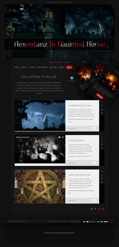 halloween website themes templates  premium