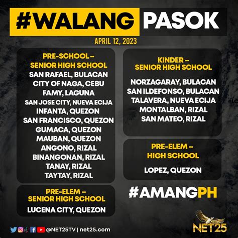 Net On Twitter Walang Pasok Suspendido Ang Mga Klase Ngayong