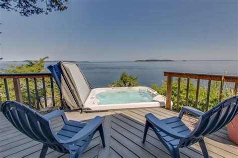 Dog Friendly Waterfront Home W Private Hot Tub And Island Views