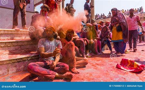 Mathura Holi Festival Editorial Photography Image Of Celebration