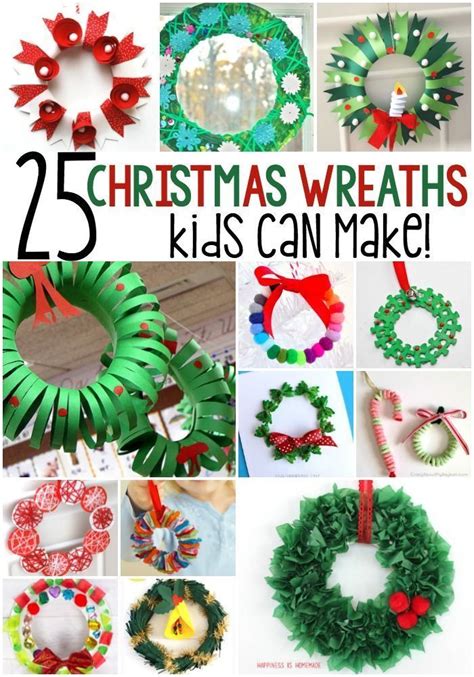 25 Winter Wreath Crafts For Kids Christmas Wreath Craft