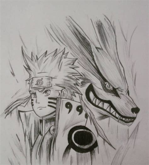 Art Of The Month Naruto Tailed Beast Mode And Kurama Lets Fight