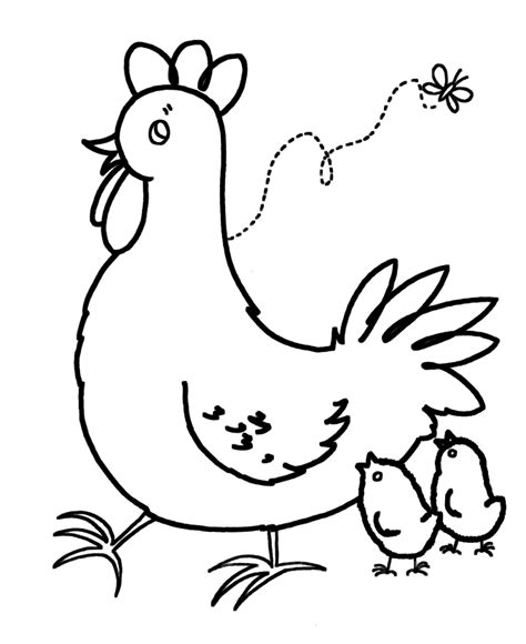 Blue Hen Coloring Page Hen Coloring Pages Chicken Hens Sitting Print
