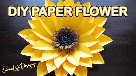 Paper Sunflower Tutorial How To Make A Big Sunflower Tutorial Diy