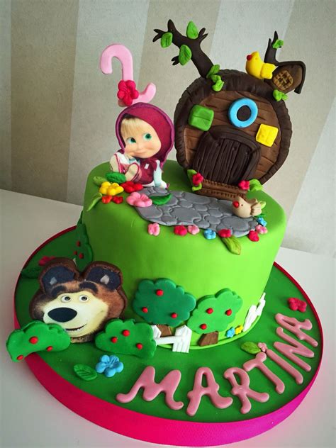 Los mejores juegos de hacer pasteles los encuentras en wambie.com. Masha and the bear cake | Cakes
