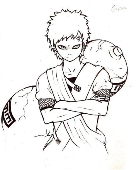 They can be printed out in a4 format for free or simply downloaded. gaara coloring pages - Clip Art Library