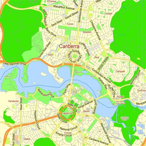 City Maps Canberra Australia Personalized Map Print Map Etsy