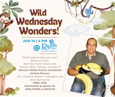Natures Niche Exotic And Native Animals Rescue Ripon Public Library