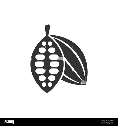 Cocoa Bean Icon In Flat Style Chocolate Cream Vector Illustration On