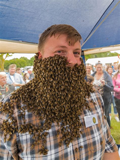 One Of The Better Photos Of Me Bee Beard Preformed For Charity At The Lincolnshire Agricultural