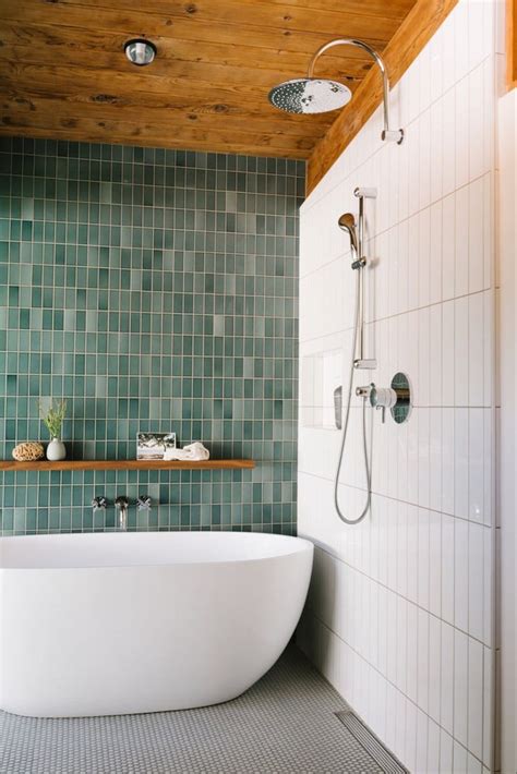 14 modern green tile bathroom 2023 dhomish