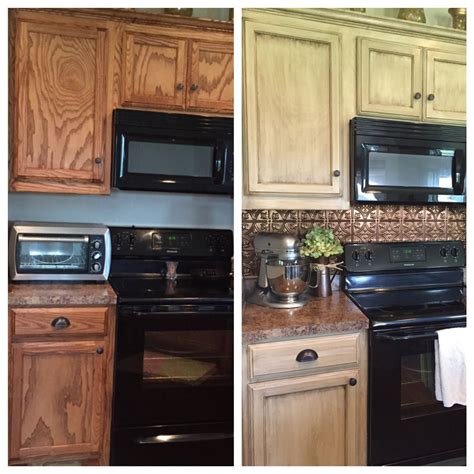 Cabinets before or after flooring. Rustoleum Cabinet Transformation before and after. Oak ...