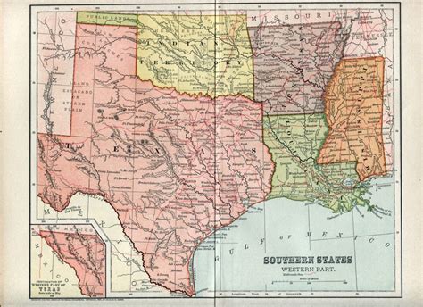 Ic87 020a 19 Maps Of Texas And Louisiana Settoplinux Texas