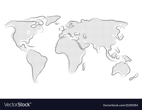 World Map Abstract Isolated On White Background Vector Image