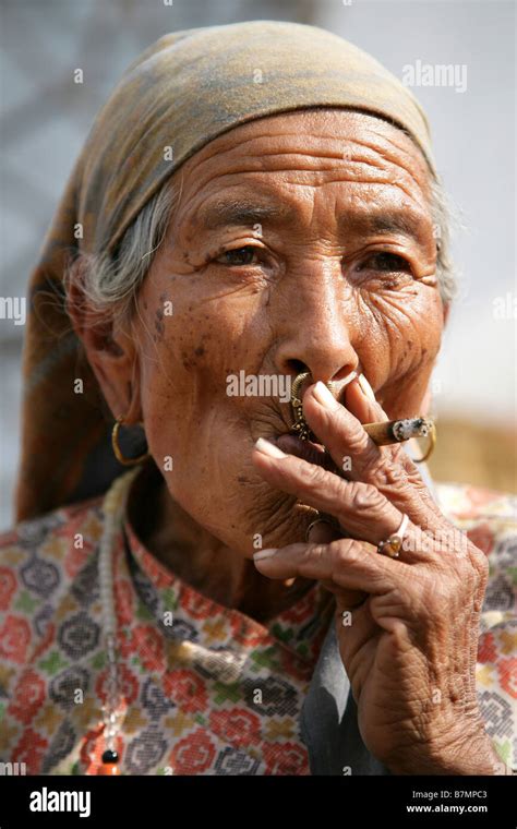 Old Lady Smoking Cigarette Hi Res Stock Photography And Images Alamy