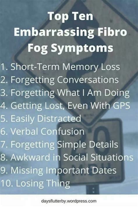 Embarrassing Fibro Fog Symptoms Fibromyalgia Fibro Fog