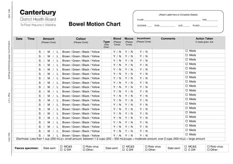 Bowel Motion Chart Download Printable Pdf Templateroller