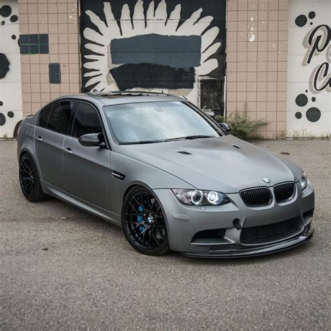 Frozen Grey E90 M3 Equipped With Our V2 Gts Front Lip Fmlysdn