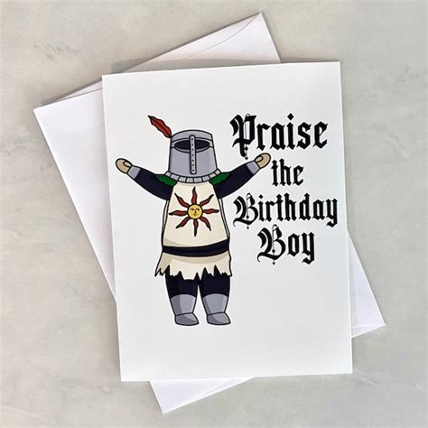 Dark Souls Birthday Card Birthday Boy Girl Graduation Blank Etsy