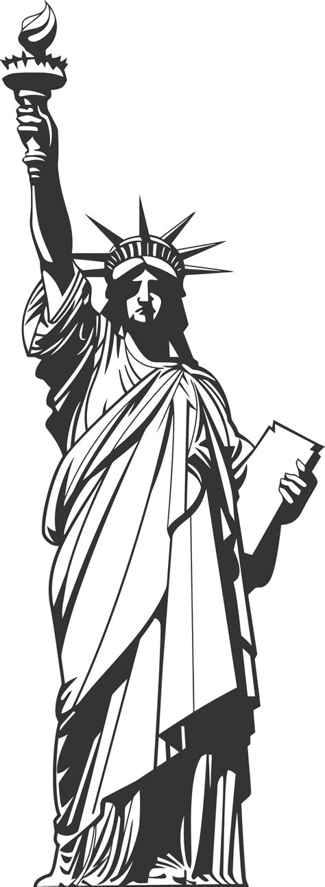Statue Of Liberty Line Art by GDJ | Statue of liberty tattoo, Statue of liberty illustration ...
