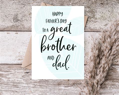 Brother Father's Day Card Happy Fathers Day Card From - Etsy | Happy