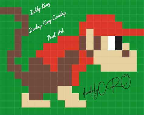 Donkey Kong Pixel Art Pattern Diy Perler Bead Crafts Perler Bead