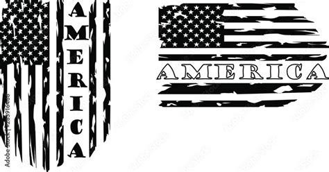 Distressed American Flag Cricut Clip Art Only Commercial Use Stock Vector Adobe Stock