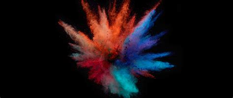 Download Color Powder Explosion Colorful Wallpaper 2560x1080 Dual