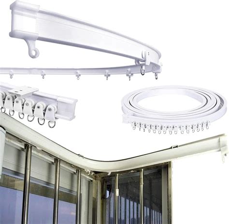 Buy Super More 16½ Ft Bendable Curtain Track Ceiling Mounted Straight Curved Ceiling Track Set