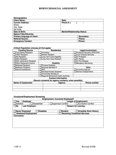 Biopsychosocial Assessment Template Word Fill Out Sign Online Dochub