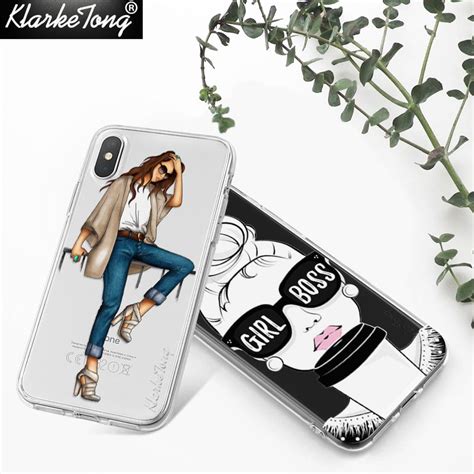 Maybe you would like to learn more about one of these? KlarkeTong Cute Funny Quotes Girl Boss Case For iPhone X 8 7 6 6s Plus 5 5s SE Transparent Soft ...