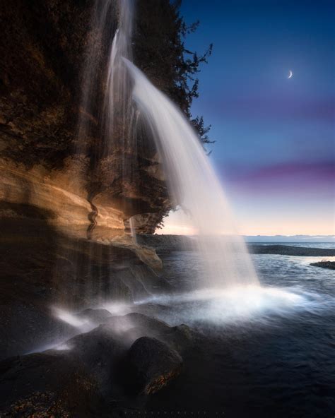 This Waterfall Falling Onto A Beach Mostbeautiful