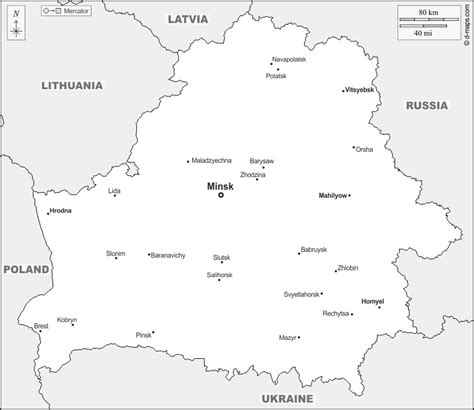 Belarus Free Map Free Blank Map Free Outline Map Free Base Map