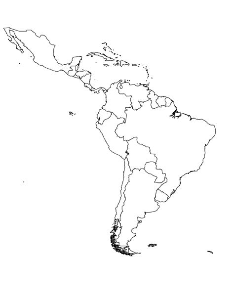 Blank Map Of Latin America Printable Worksheets