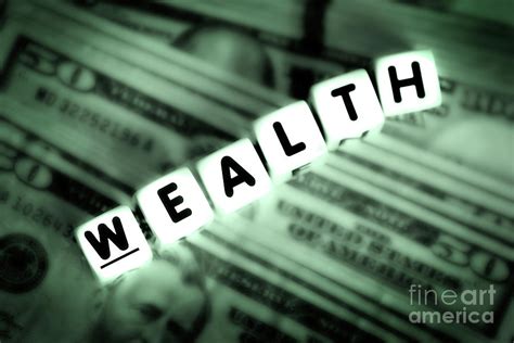 Wealth Spelled Out In Letters Representing Rich Investments Weal