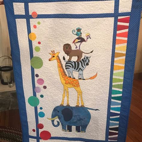 Safari Slumbers Quilt Pattern With African Zoo Animal Friends Etsy Uk